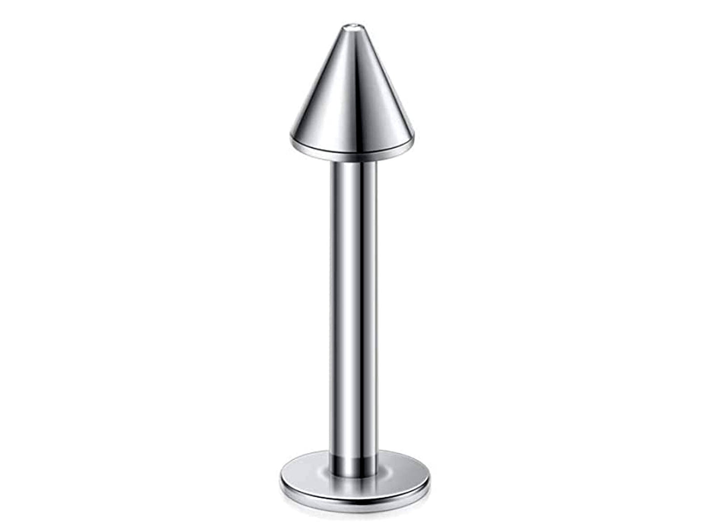 Titanium Spike Labret, Labret Lip Piercing – Labret Cone Spike Piercing available 18g 14g to 16g Labret Stud for Lip and Chin.