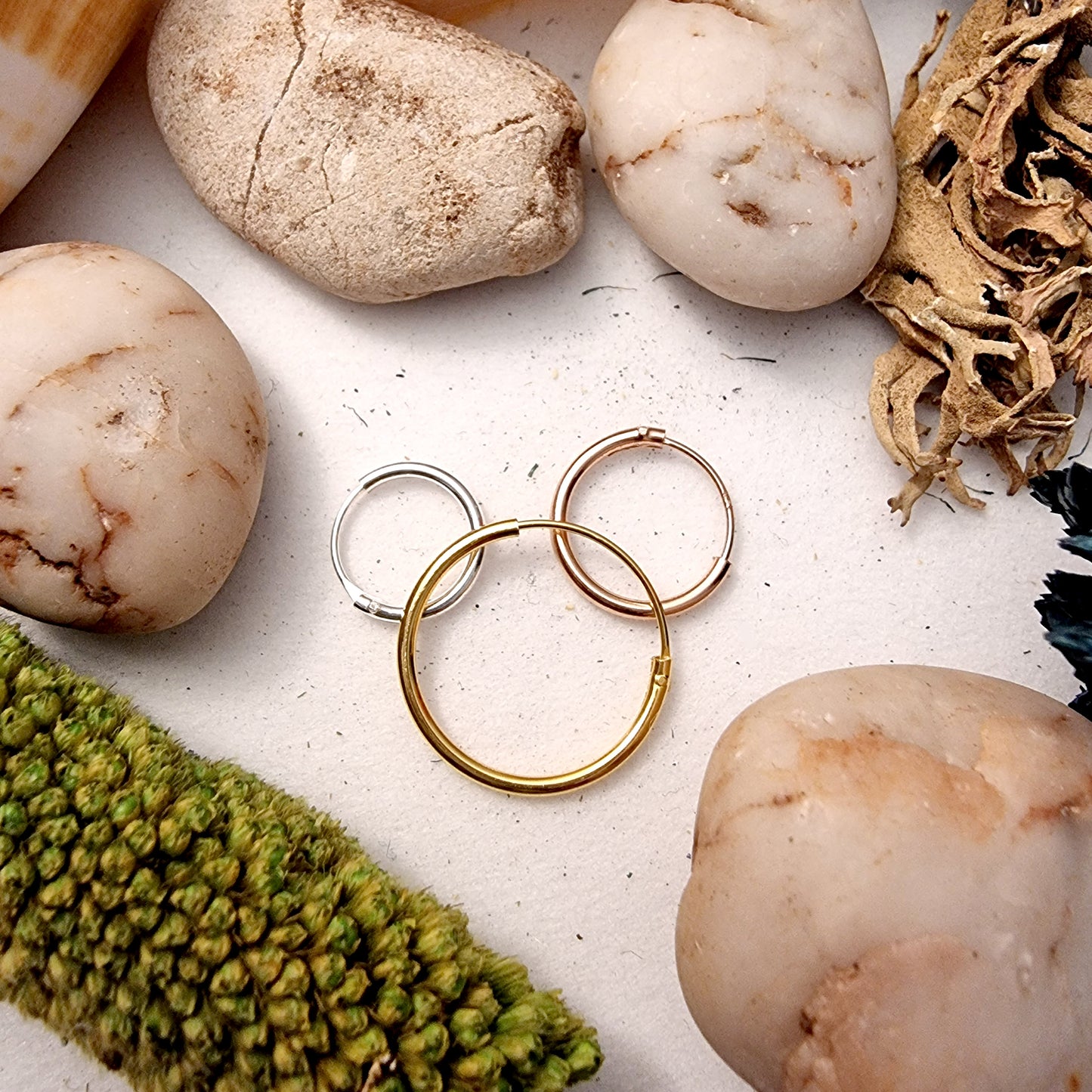 Hoop Earrings Gold - 18K Gold Plated - Hand Crafted and Hand Polished - Packed in a Plush Velvet Bag - See Size Details on the Description