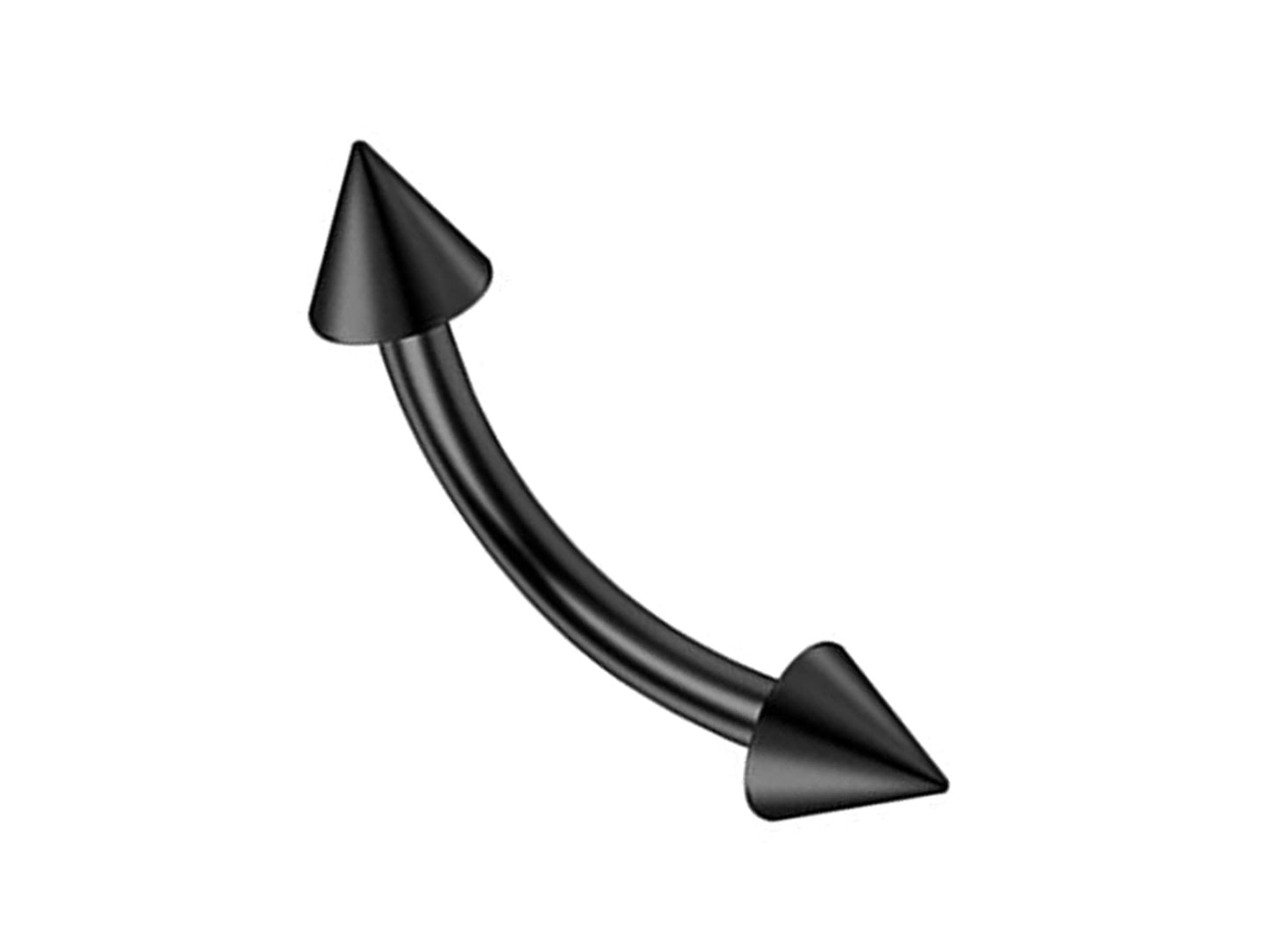 Spike Barbell, Daith Piercing – 18g, 16g, 14g Curved Barbell Cone / Spike Jewelry for Eyebrow, Ears, Rook Ring. Available in Many Colours