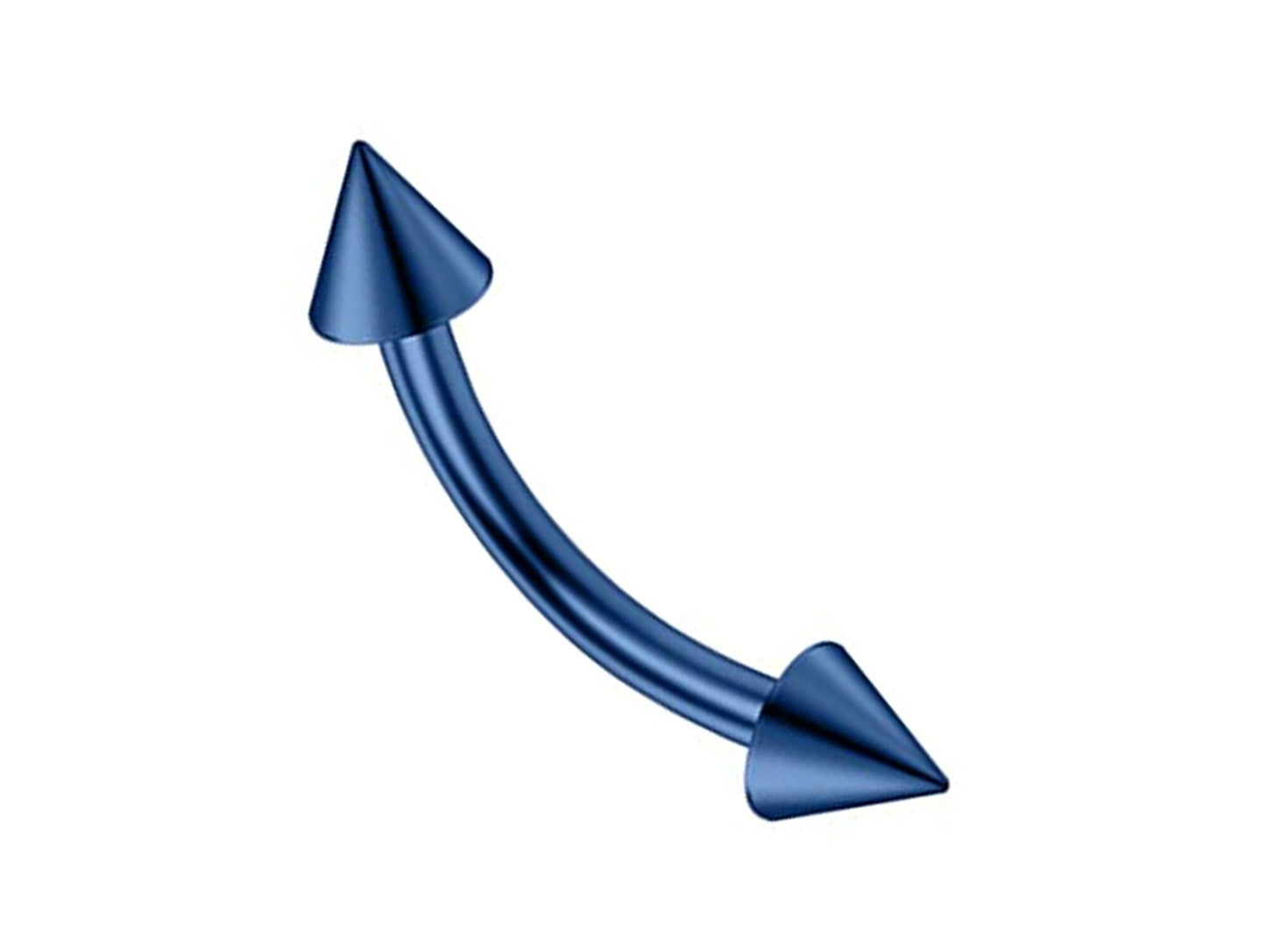 Spike Barbell, Daith Piercing – 18g, 16g, 14g Curved Barbell Cone / Spike Jewelry for Eyebrow, Ears, Rook Ring. Available in Many Colours