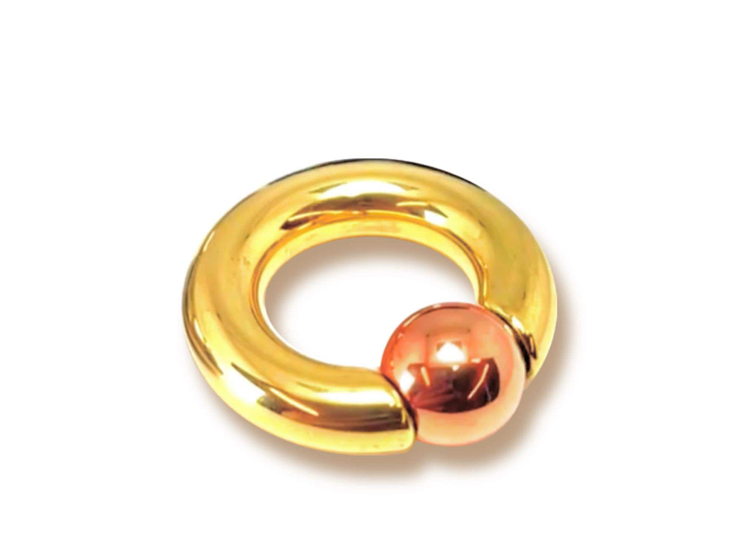 Titanium Gold Ball Closure Ring CBR Prince Albert Jewelry PA Rings with custom ball color Body Jewellery 2ga to 00ga sold as a single unit
