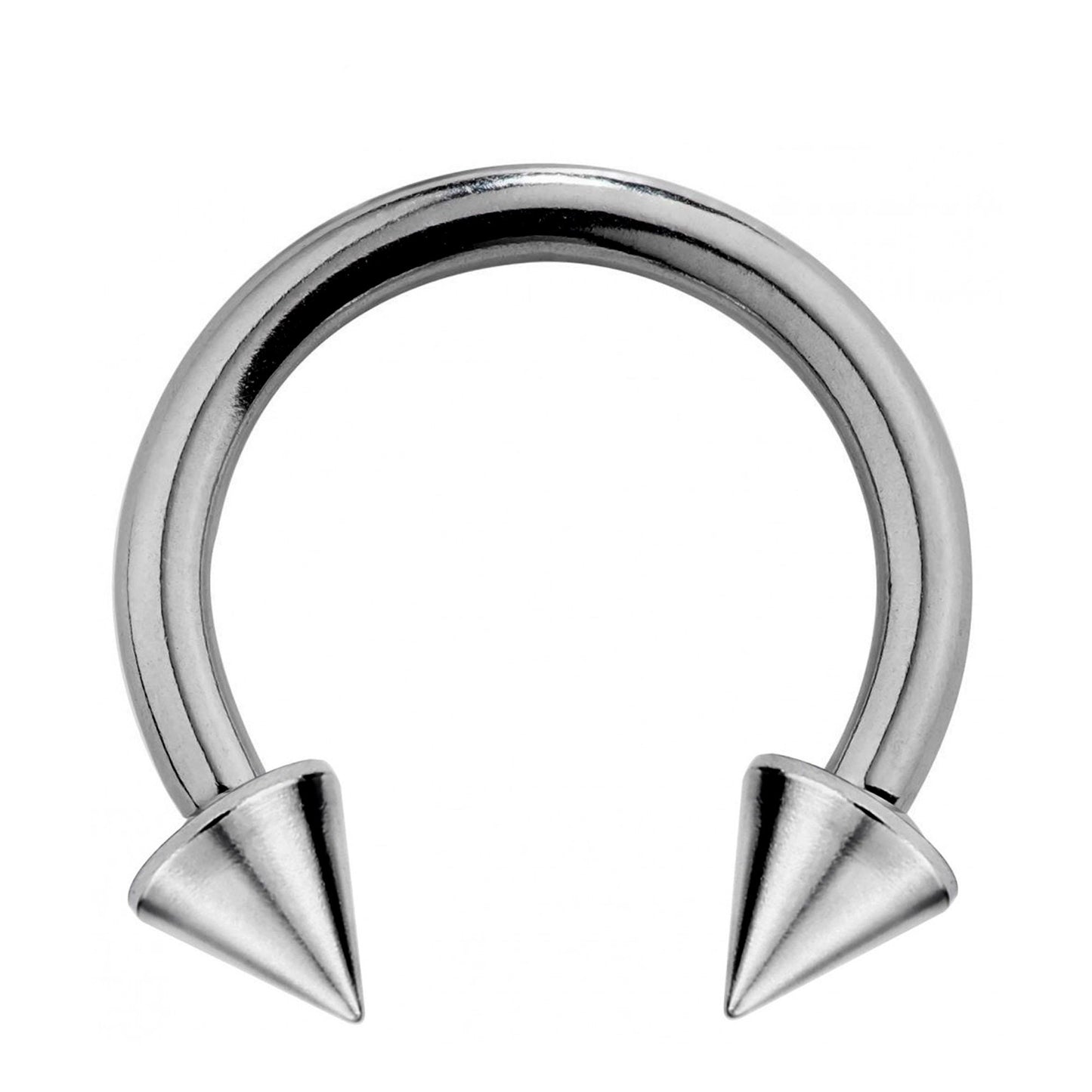 Horseshoe Septum Ring- Customize Horseshoe Barbell Piercing in 16g / 14g - Spike - Gem Ball - Multi Stone - Disco Ball - Plain Ball.