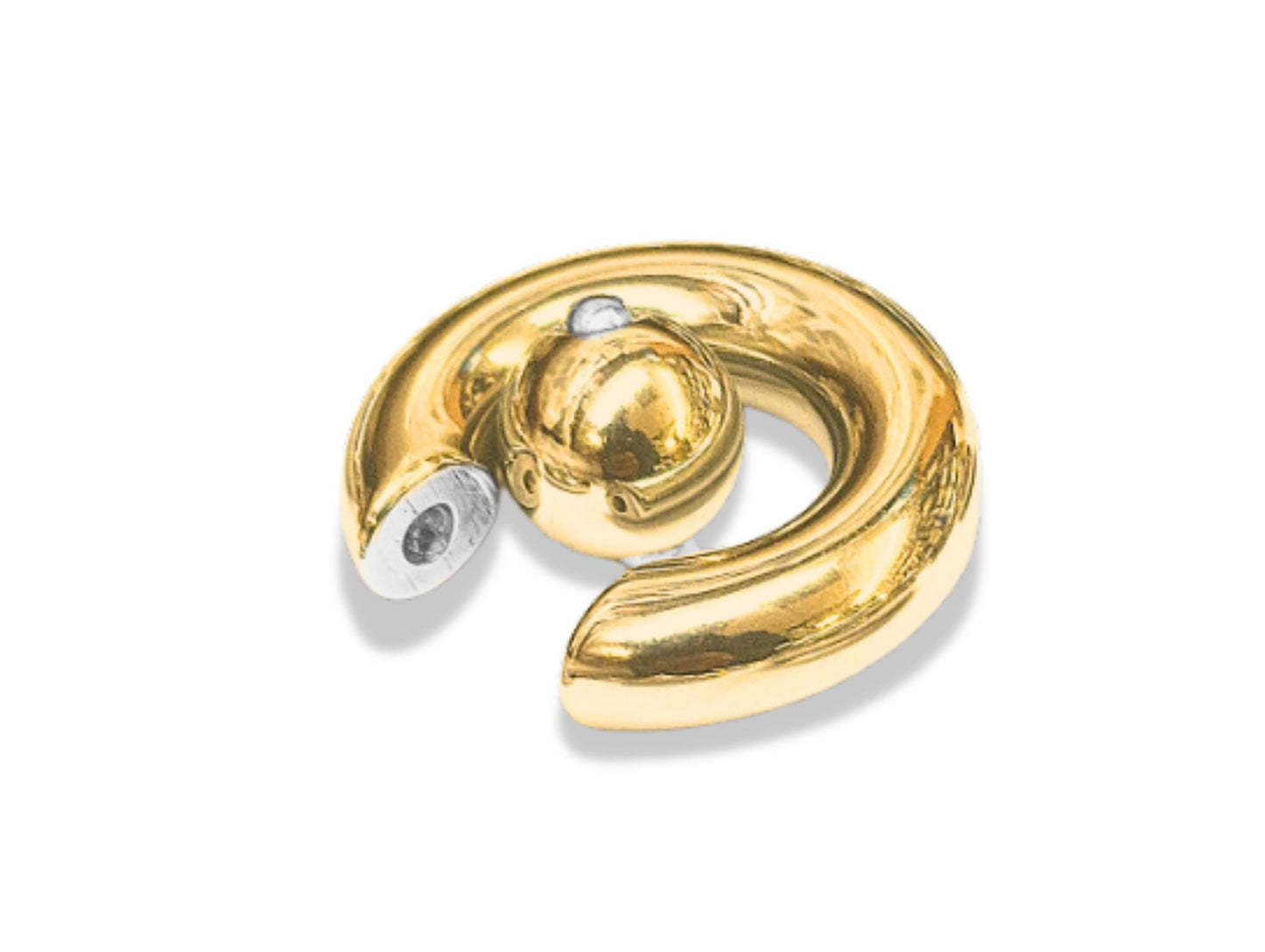 Gold PA Ring Prince Albert Piercing Jewelry Titanium Captive Bead Hoop CBR Large Size Body Jewellery 2ga to 00ga sold as a single unit