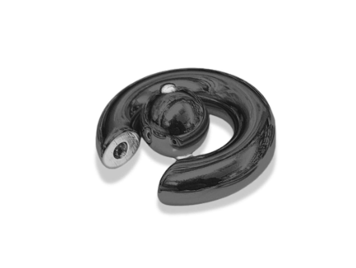Black Prince Albert Titanium PA Ring Jewelry Captive Bead Hoop Piercing BCR Large Size Body Jewellery 2ga to 00ga sold as a single unit