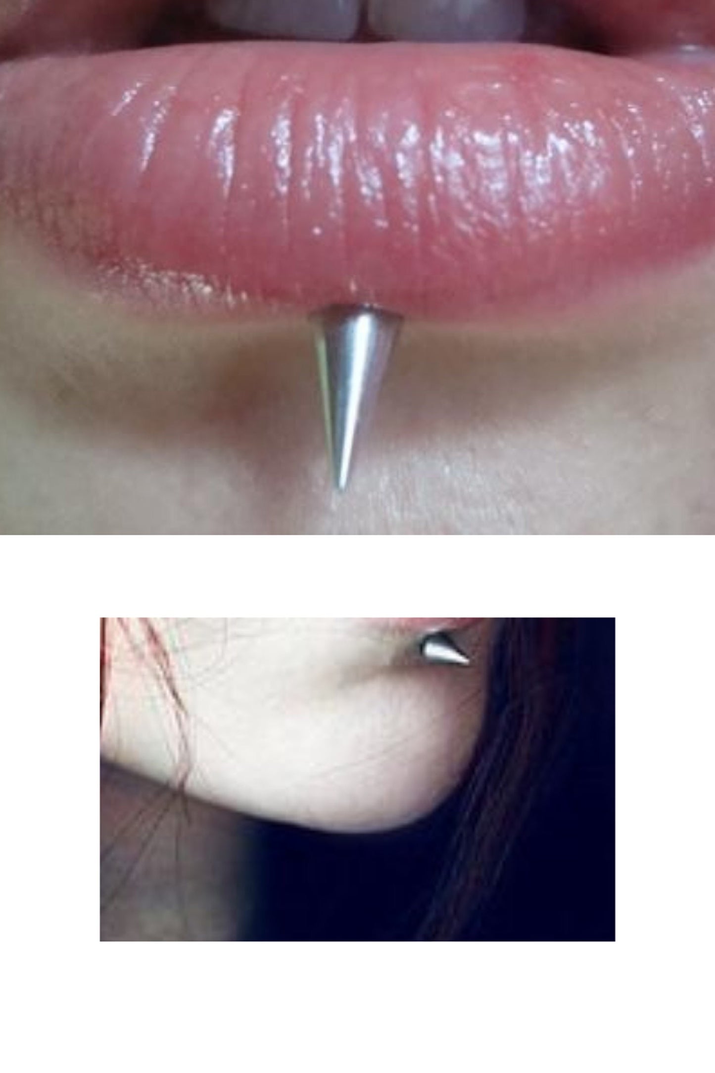 Labret Stud, Lip Piercing – 3pcs Labret Spike / Ball / Cone Flatback Labret Earring – Labret Jewelry for Lip, Chin and More