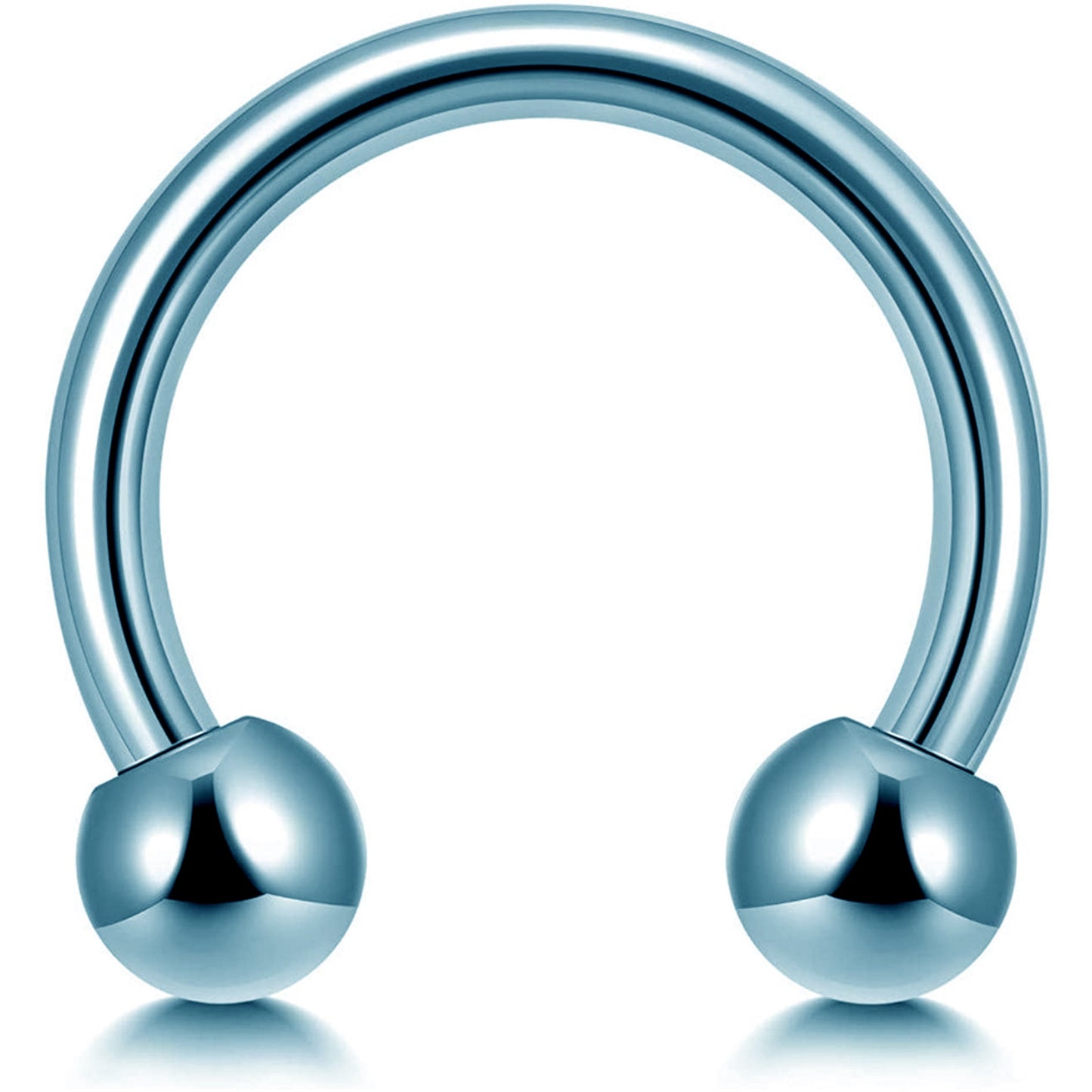Circular Barbell Piercing, Horseshoe Septum Ring - 18G, 16G, 14G - Sizes 6mm to 16mm - Piercing for Nose, Eyebrow, Ears, Lip Ring, Nipple.