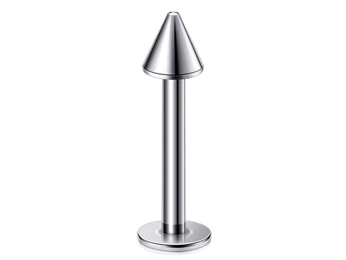 Spike Cone Barbell or Labret Body Piercing available 18g 16g 14g Labret Stud for Lip and Chin or Barbell Stud for Nose and Nipple Bar