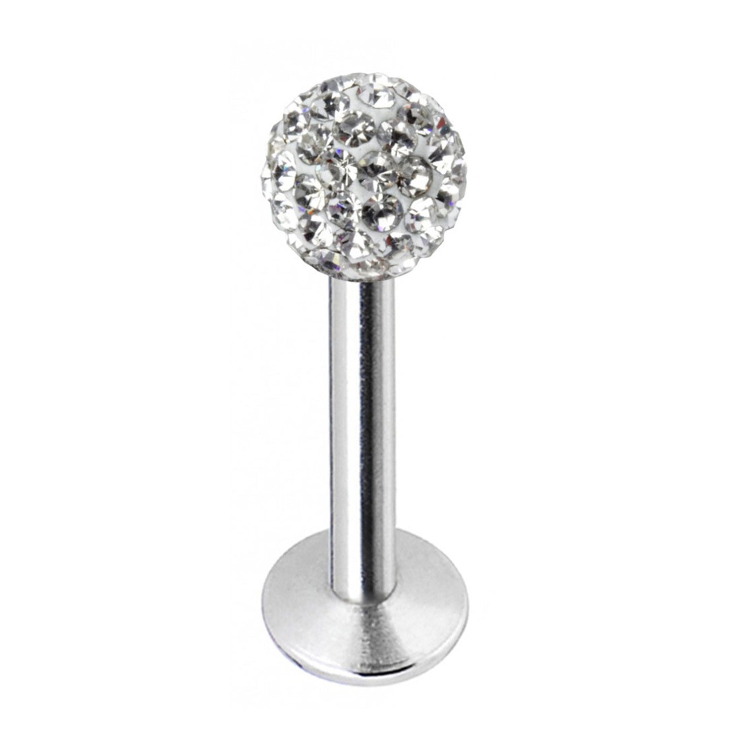 Titanium Labret Labret Stud, Labret Monroe with Multi Crystal Ball – Flatback Lip Piercing Jewelry – Labret Piercing for Lip, Chin.