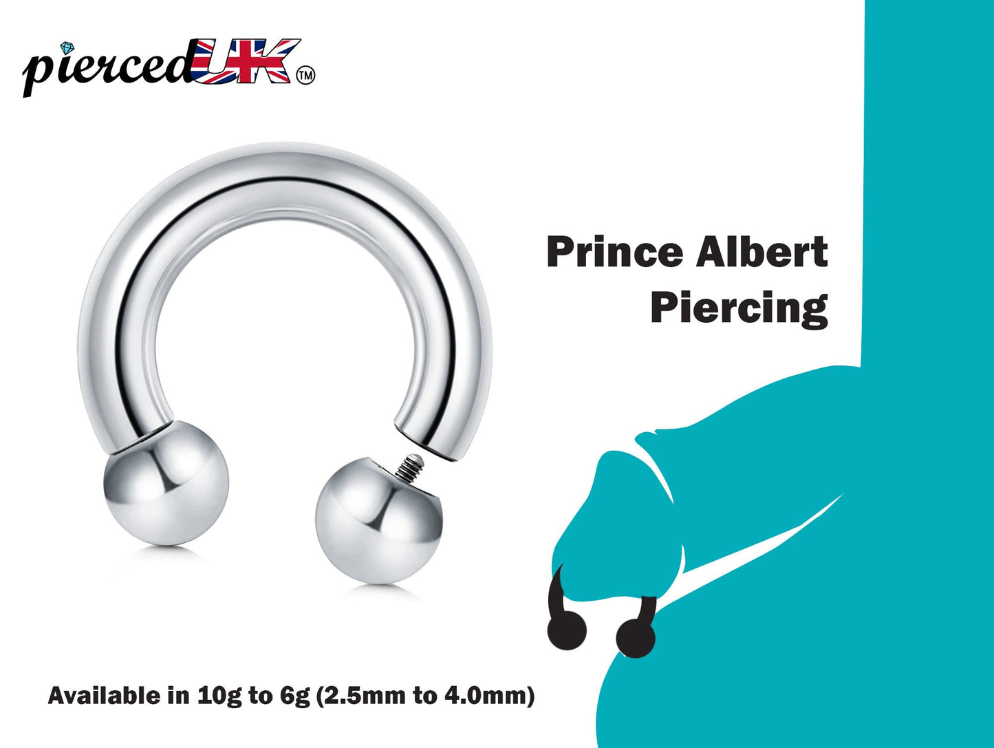 Big Gauge Circular Barbell CBB Horseshoe Ring Surgical Steel 316L