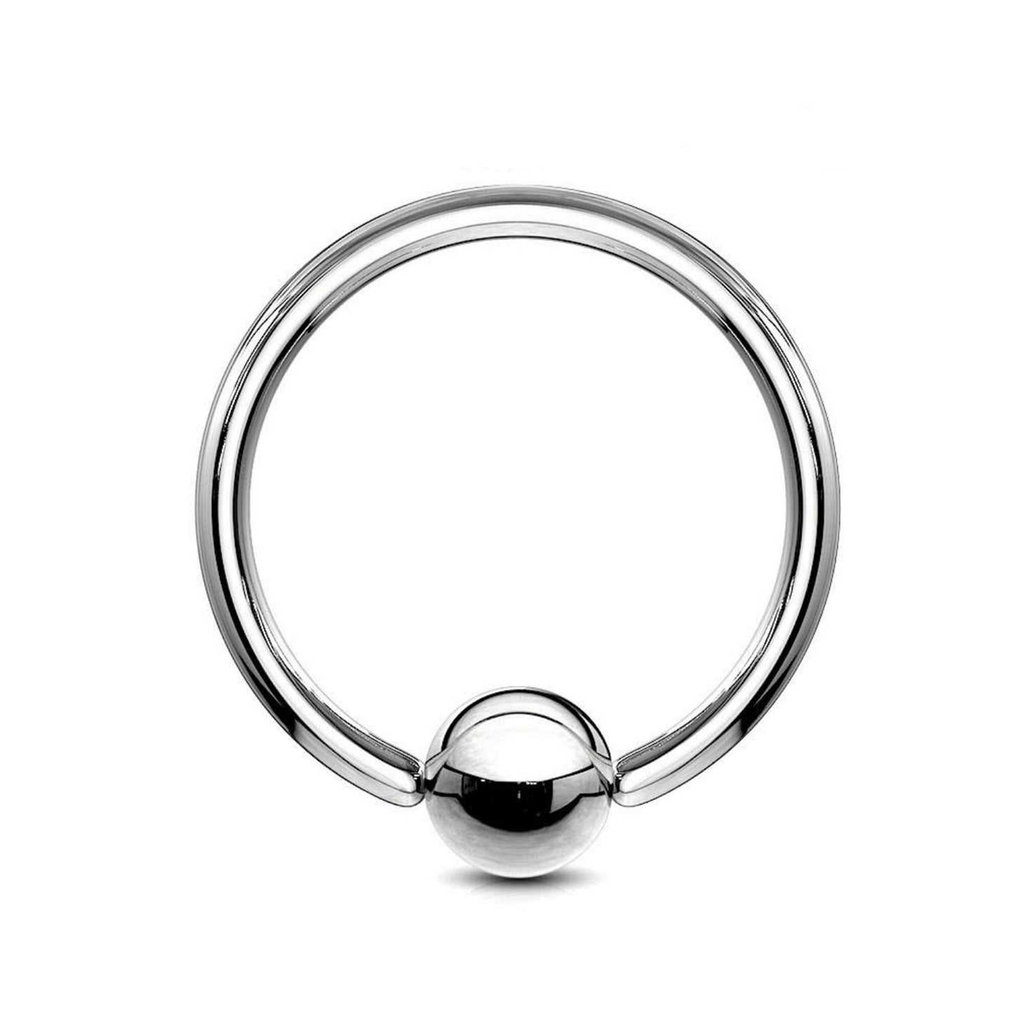 Captive Bead Ring, Captive Ball Earrings – Piercings for Ear, Septum Ring, Lip, Nipple Ring – Gauge 18g to 0g – Big Gauge with Spring Ball