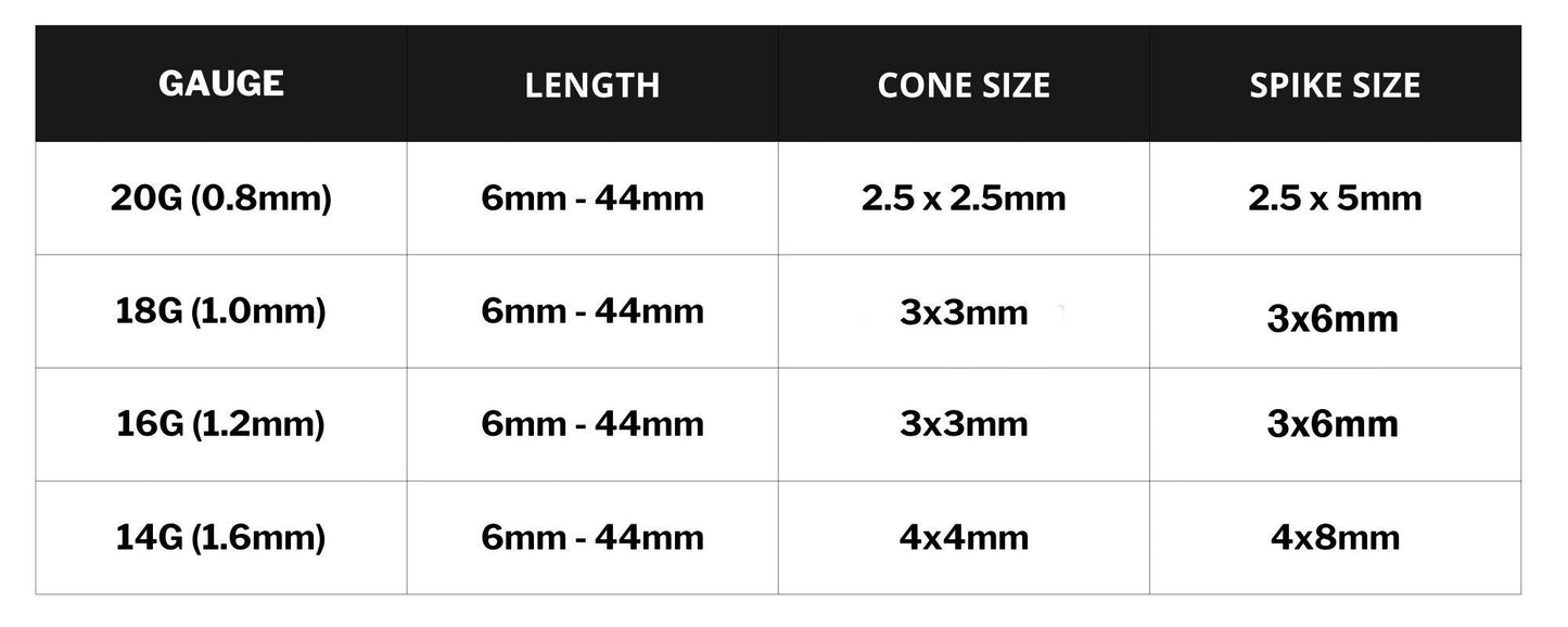 Titanium Curved barbell, Vertical Labret Piercing – Spike Cones Bent Barbell for Lip Jewelry Lip Piercing with Color Spikes