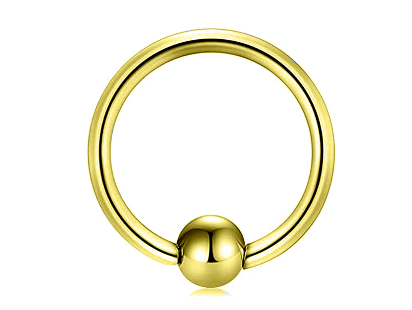 Captive Bead Ring, Ball Closure Ring – Available in many Colours – 18g, 16g, 14g Captive Piercings for Ear, Septum Ring, Lip, Nipple Ring.