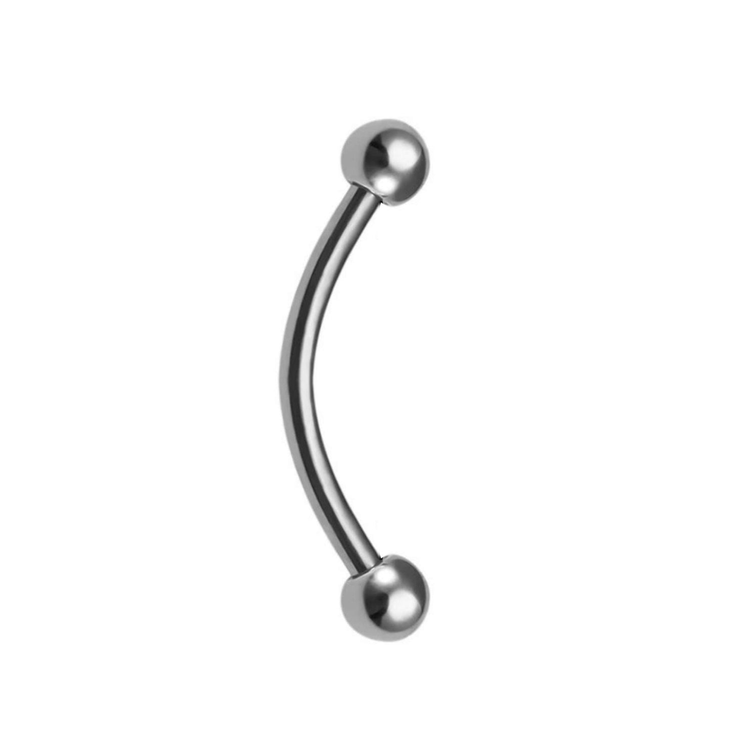 Curved Barbell Earrings - Customize Bent Barbell Piercing in 18g 16g 14g - Spike - Gem Ball - Multi Stone - Disco Ball - Plain Ball.