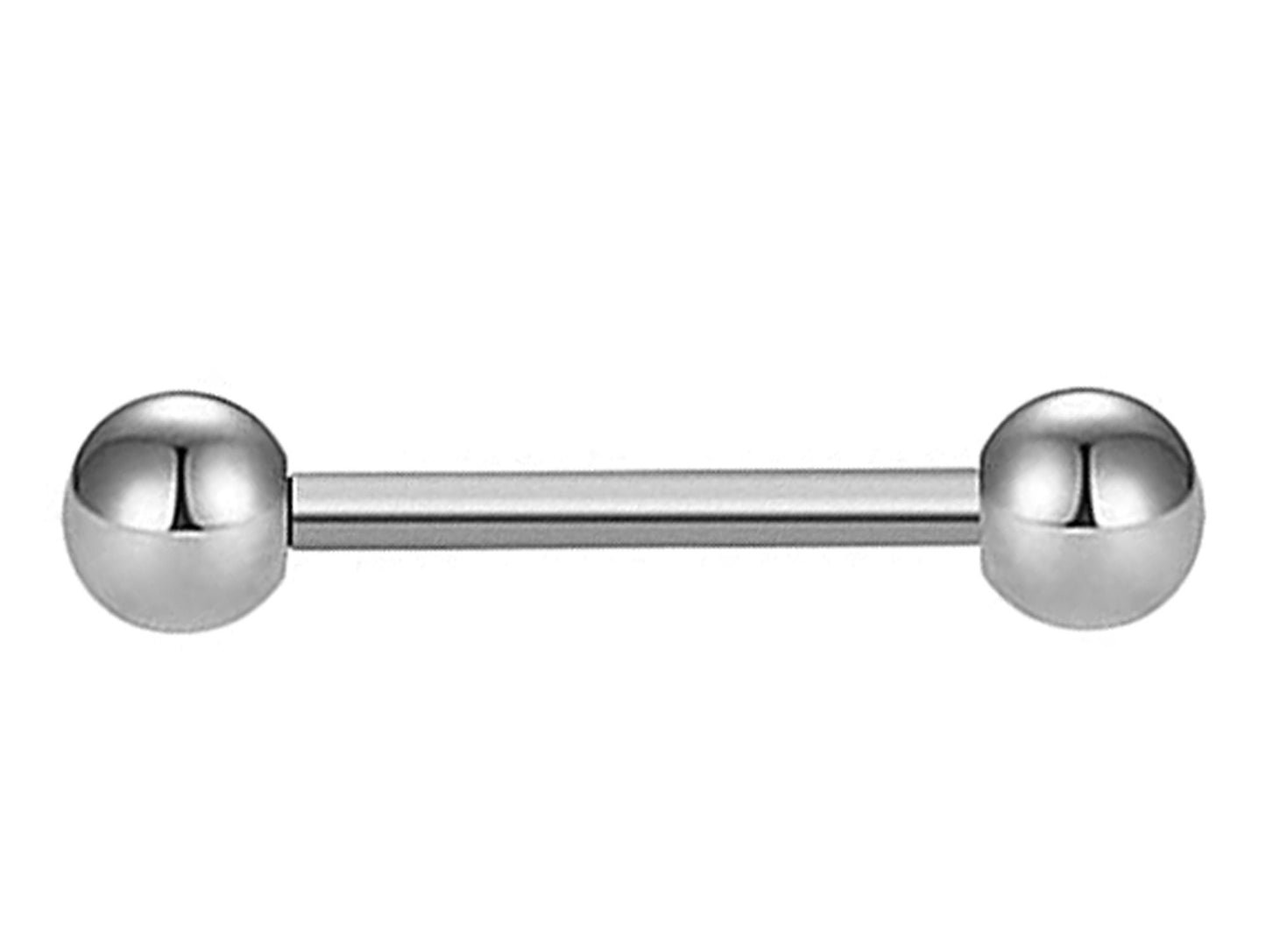 Industrial Barbell Earrings Piercing Bars – 18g, 16g, 14g (1.0, 1.2 & 1.6mm) - Straight Barbell - Barbell Stud Tongue, Nipple, Cartilage