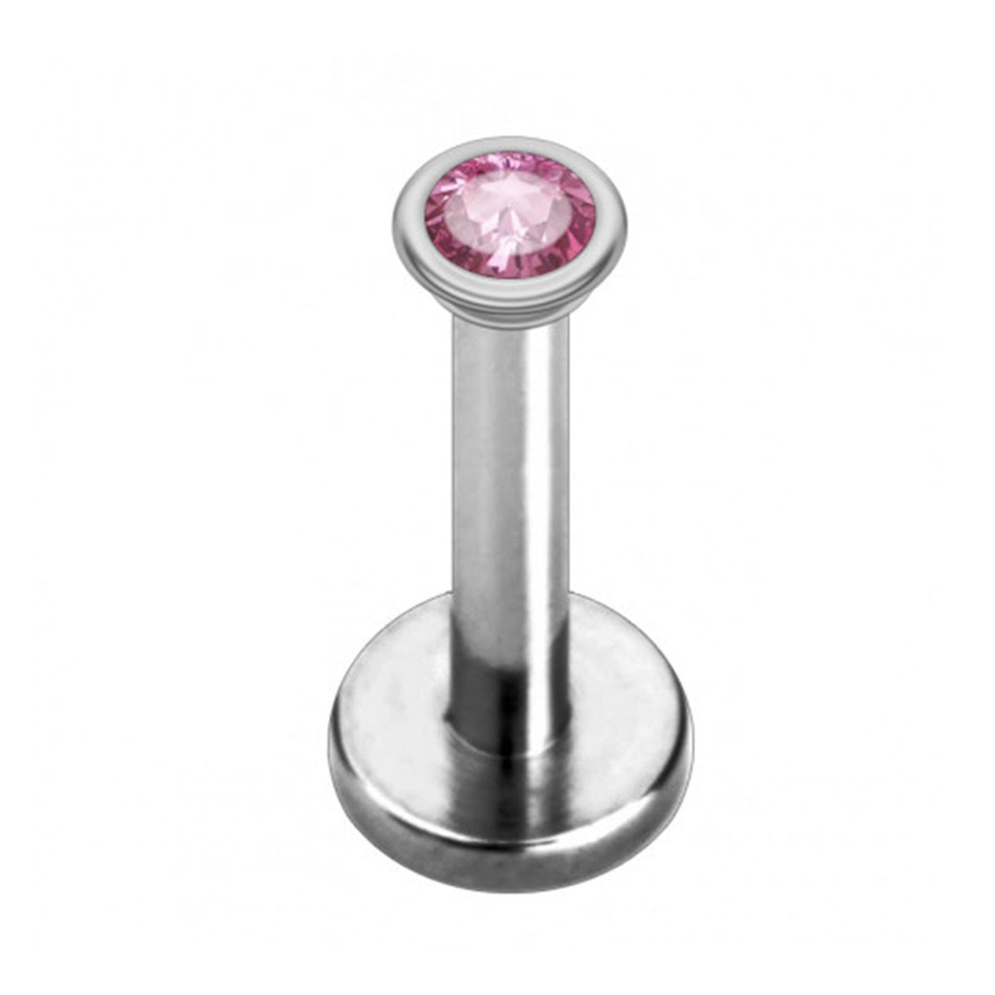 Labret Earring, Lip Jewelry – Internally threaded Round Top Crystals– 16g, 14g Labret Piercing Lip, Helix, Tragus, Cartilage