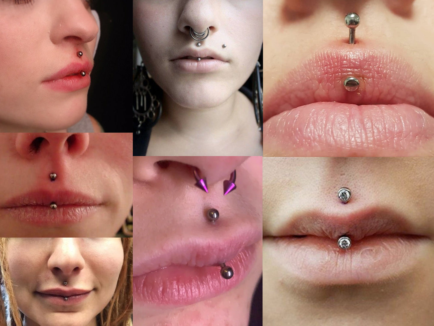 Titanium Jestrum Piercing, Lip Curved Bar Jewelry - External / Internal 18g 16g 14g Bent Barbell Body Piercing also for Rook, Daith, Eyebrow