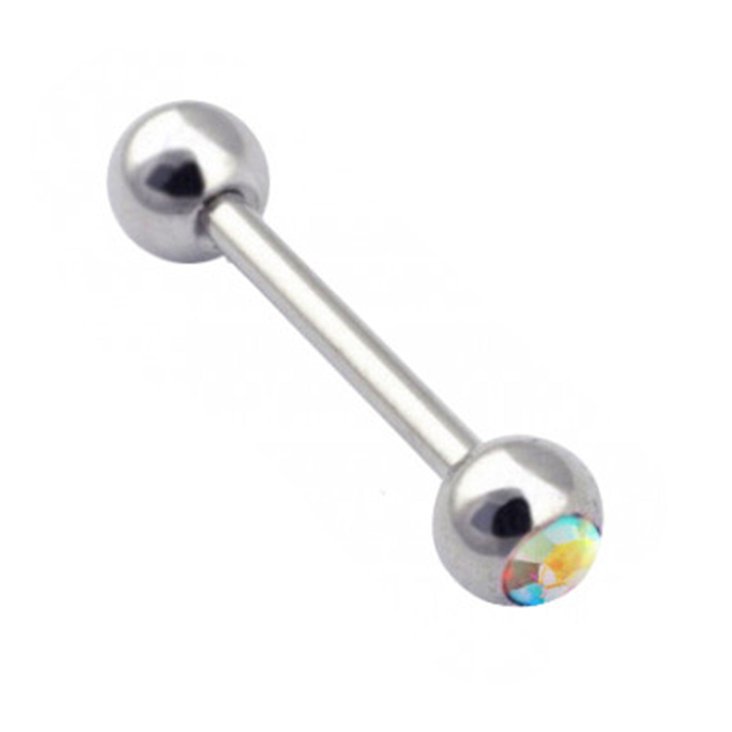 Titanium Barbell Piercing with Single Gem