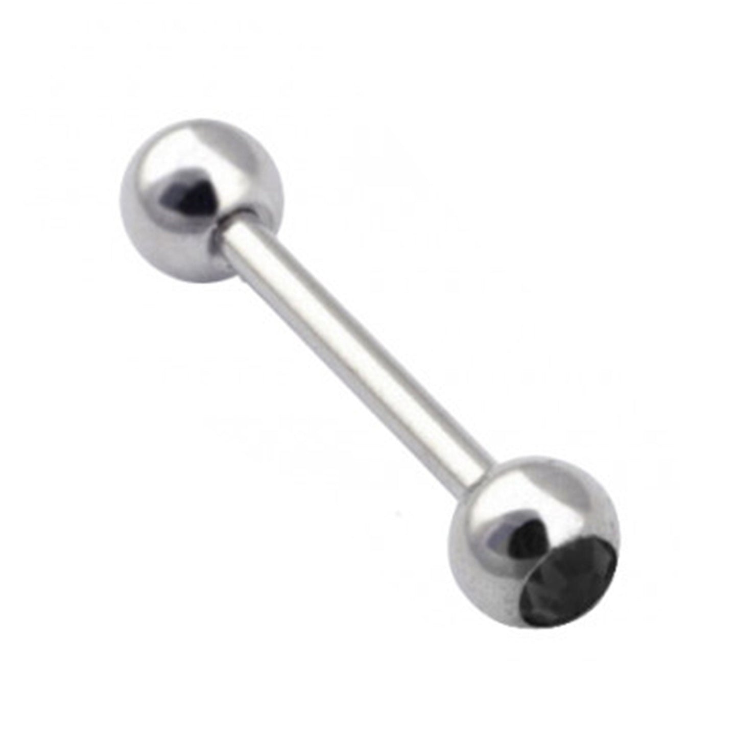 Titanium Barbell Piercing with Single Gem
