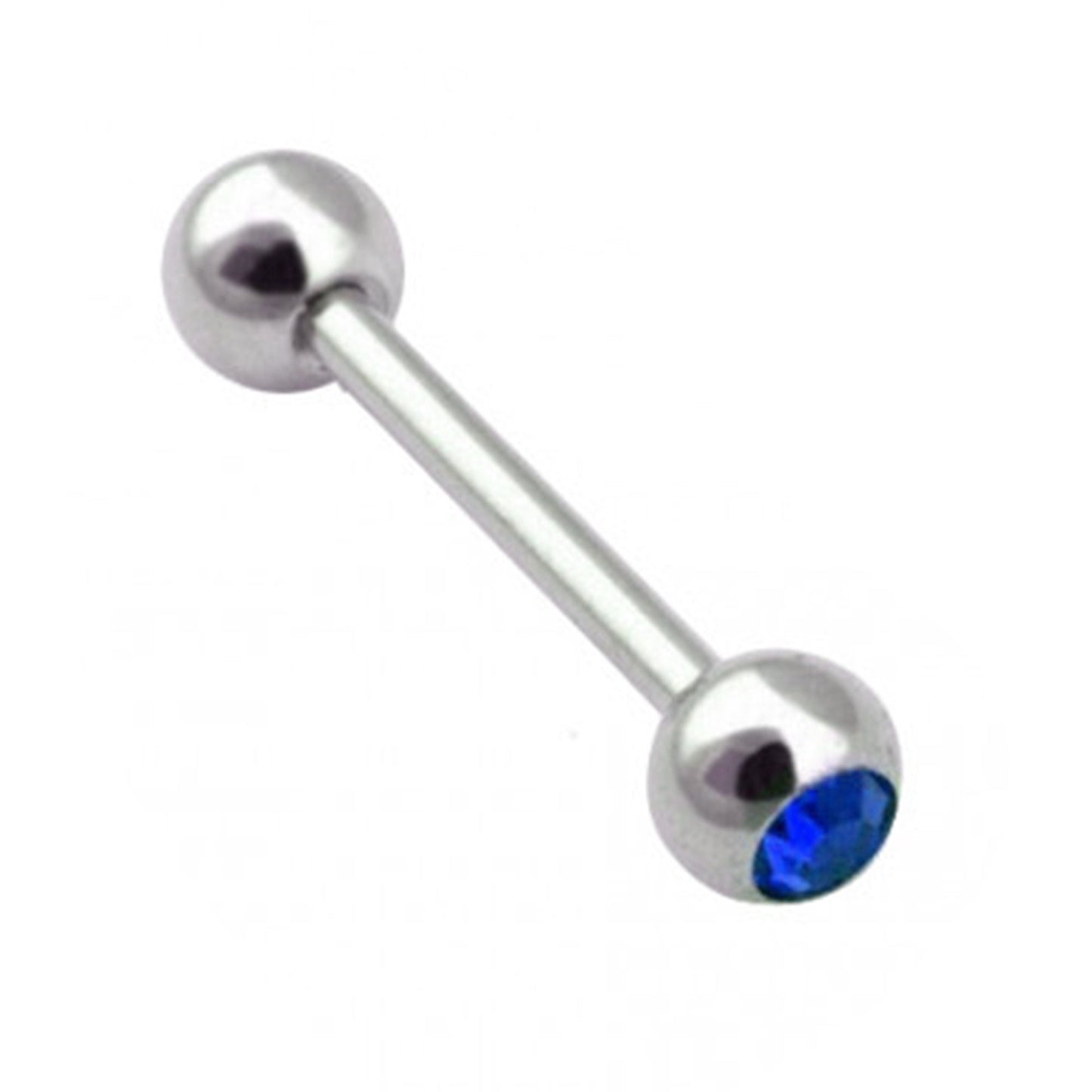 Titanium Barbell Piercing with Single Gem