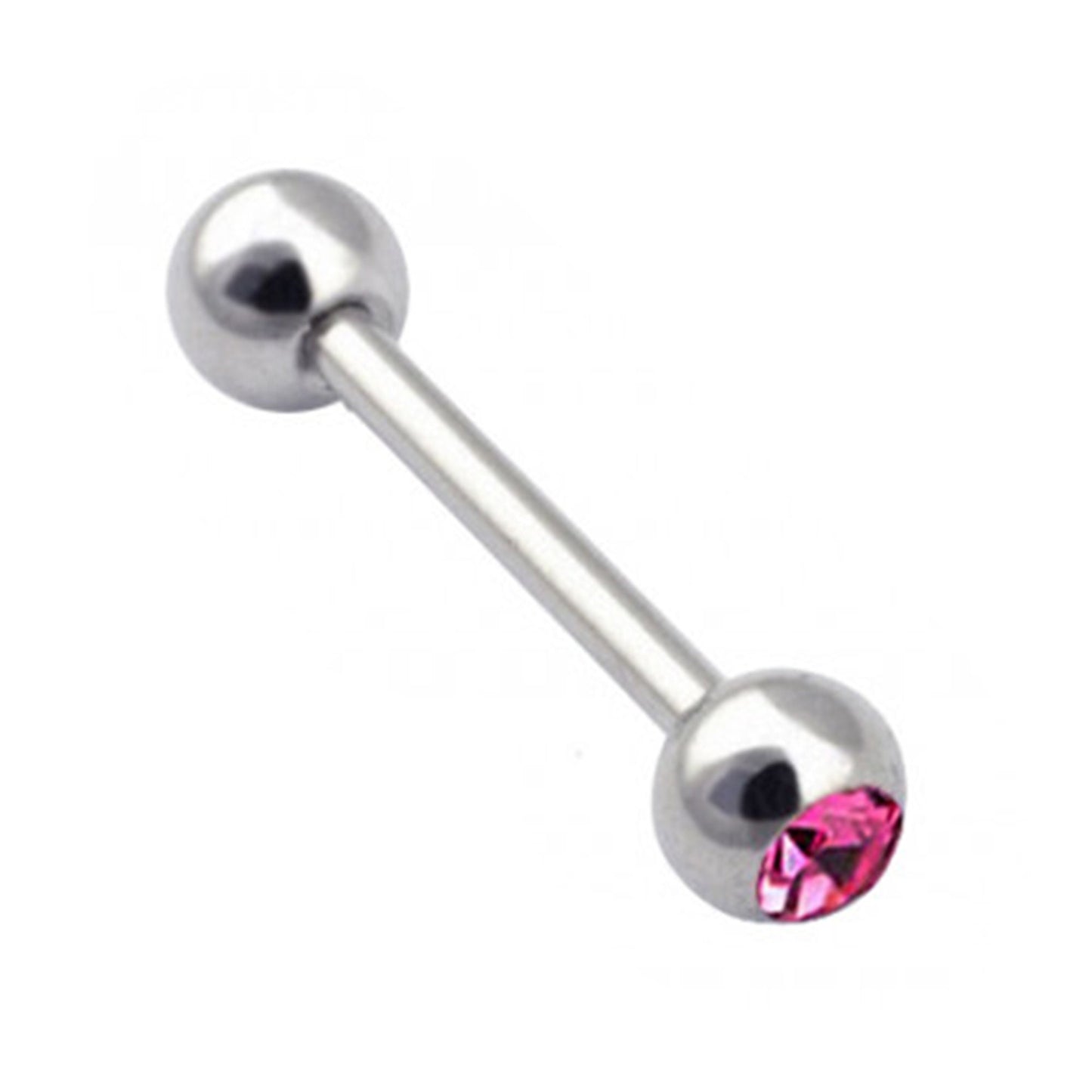 Titanium Barbell Piercing with Single Gem