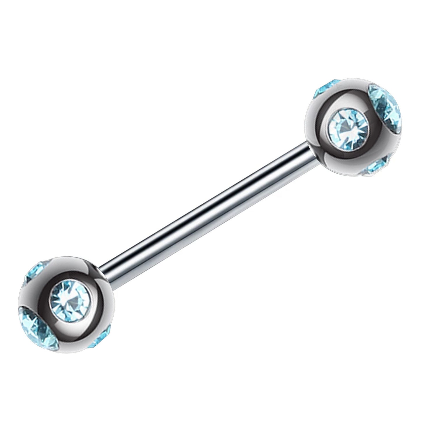 Barbell Earrings Industrial Barbell Piercing - 16g, 14g – Tongue Bar Piercing, Nipple Piercing, Ears, Lobes – Length from 6mm to 12mm
