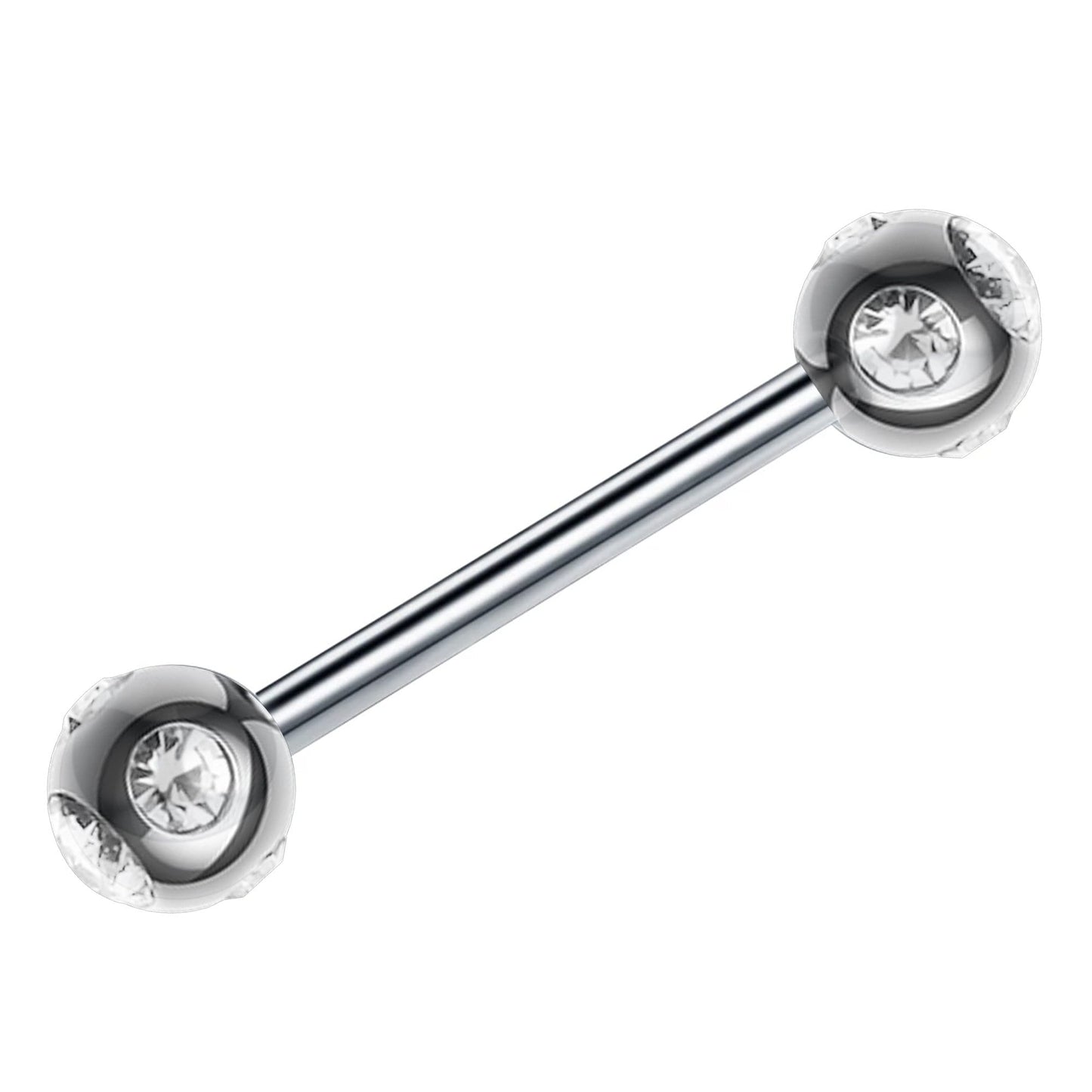 Barbell Earrings Industrial Barbell Piercing - 16g, 14g – Tongue Bar Piercing, Nipple Piercing, Ears, Lobes – Length from 6mm to 12mm