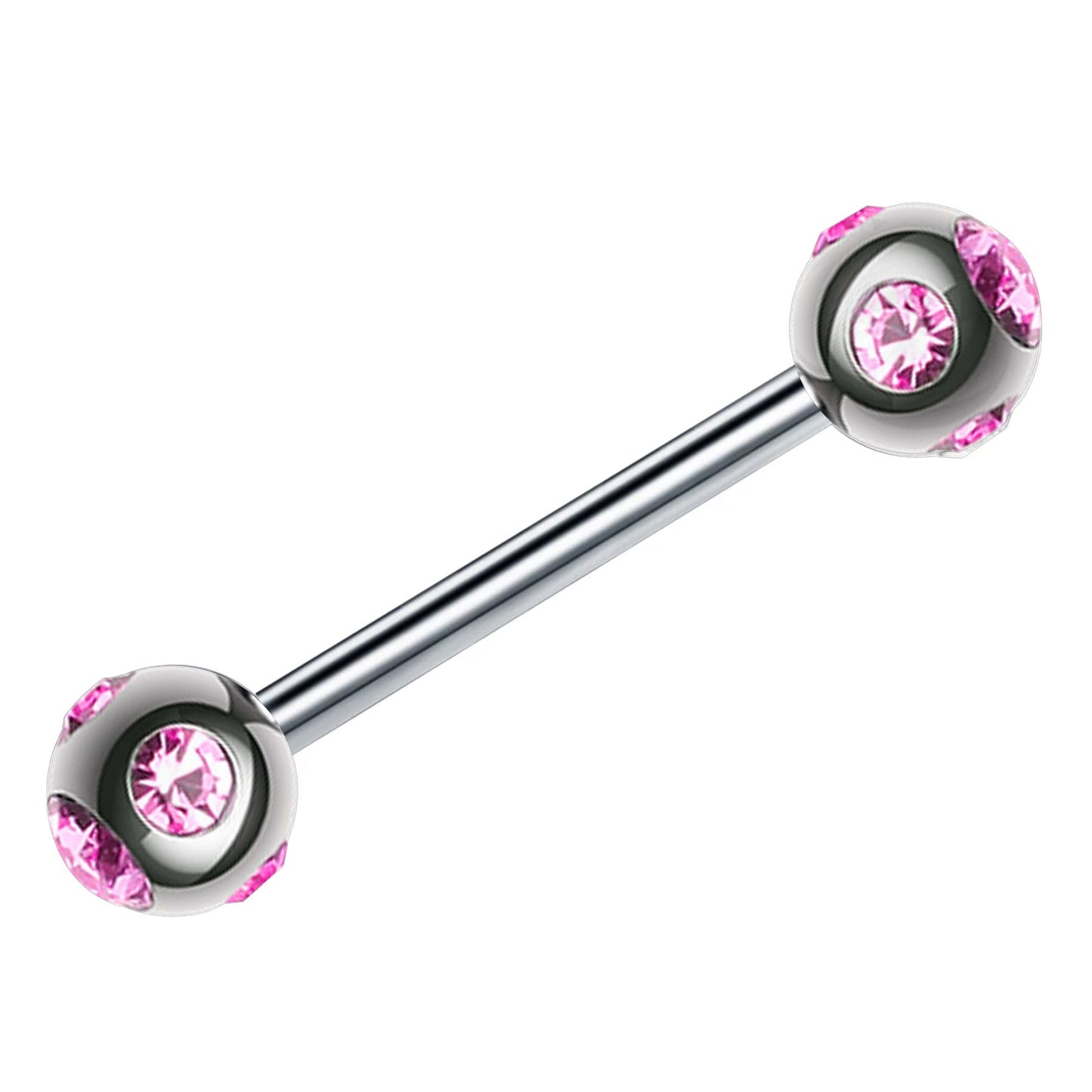 Barbell Earrings Industrial Barbell Piercing - 16g, 14g – Tongue Bar Piercing, Nipple Piercing, Ears, Lobes – Length from 6mm to 12mm