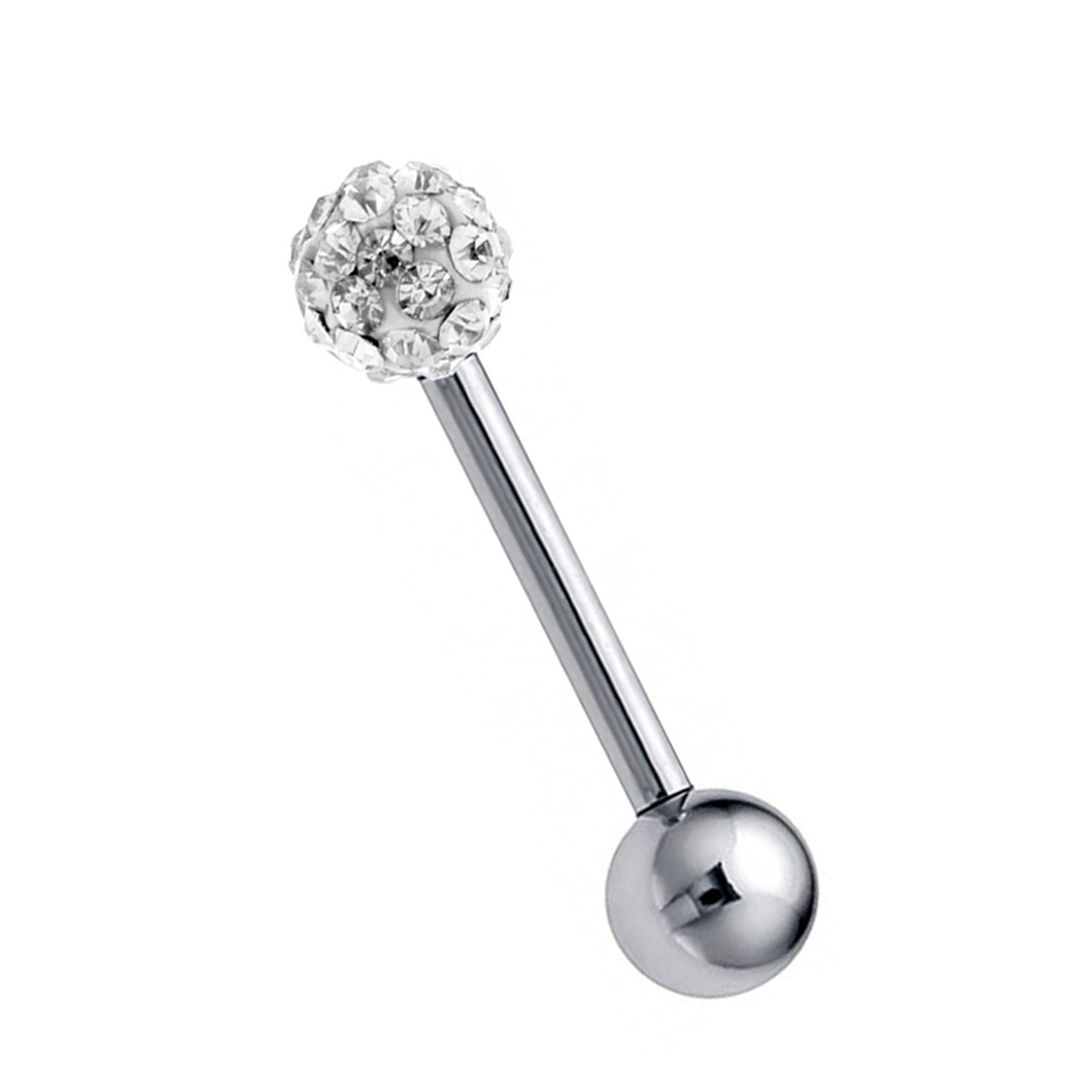 Industrial Piercing Barbell Earrings - 20g 18g 16g 14g – Tongue Piercing Bar, Nipple Piercing, Ears Stud – Length 6mm to 44mm