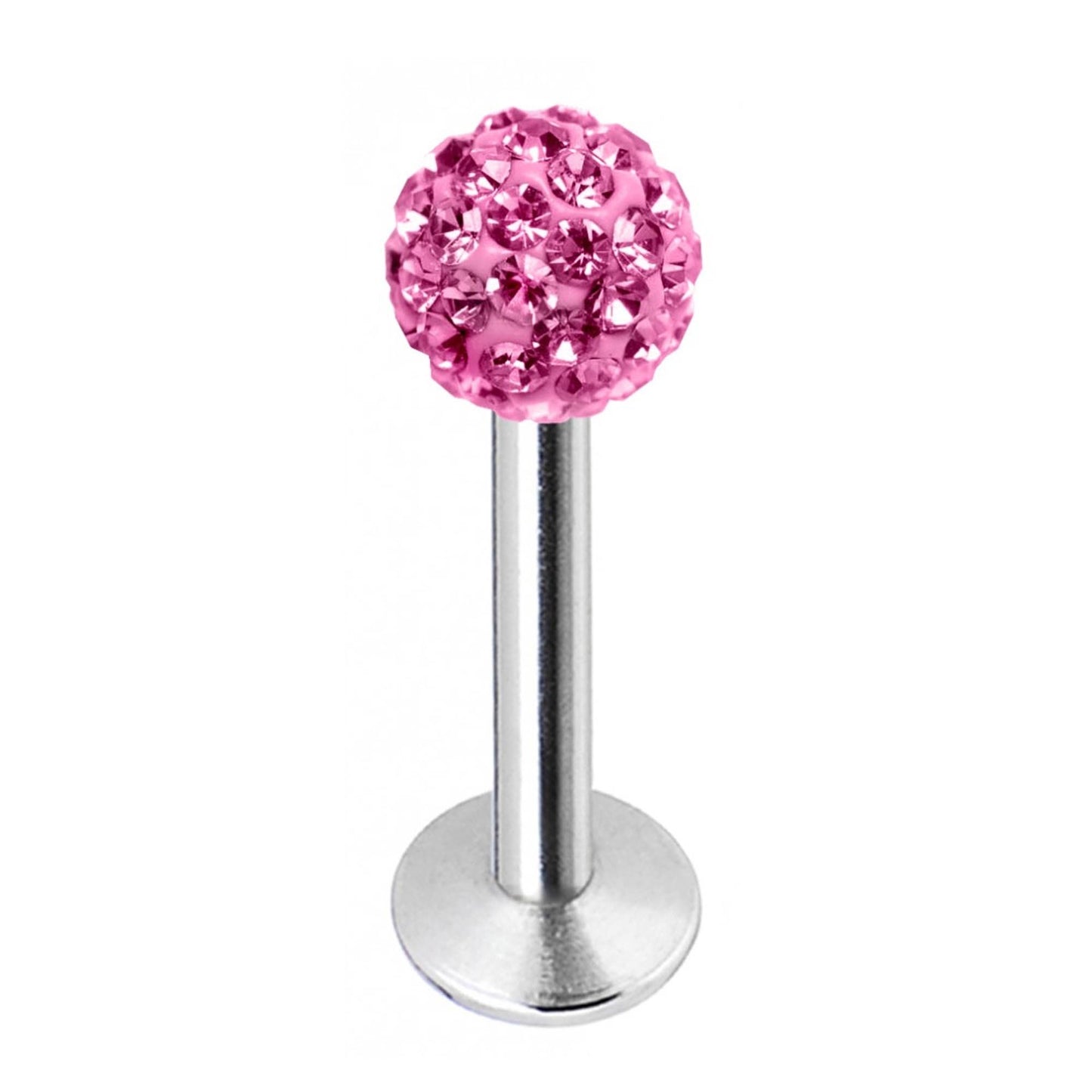 Labret Stud, Labret Piercing with Multi Crystal Ball – Flatback Lip Piercing Jewelry – Labret Piercing for Lip, Chin and More