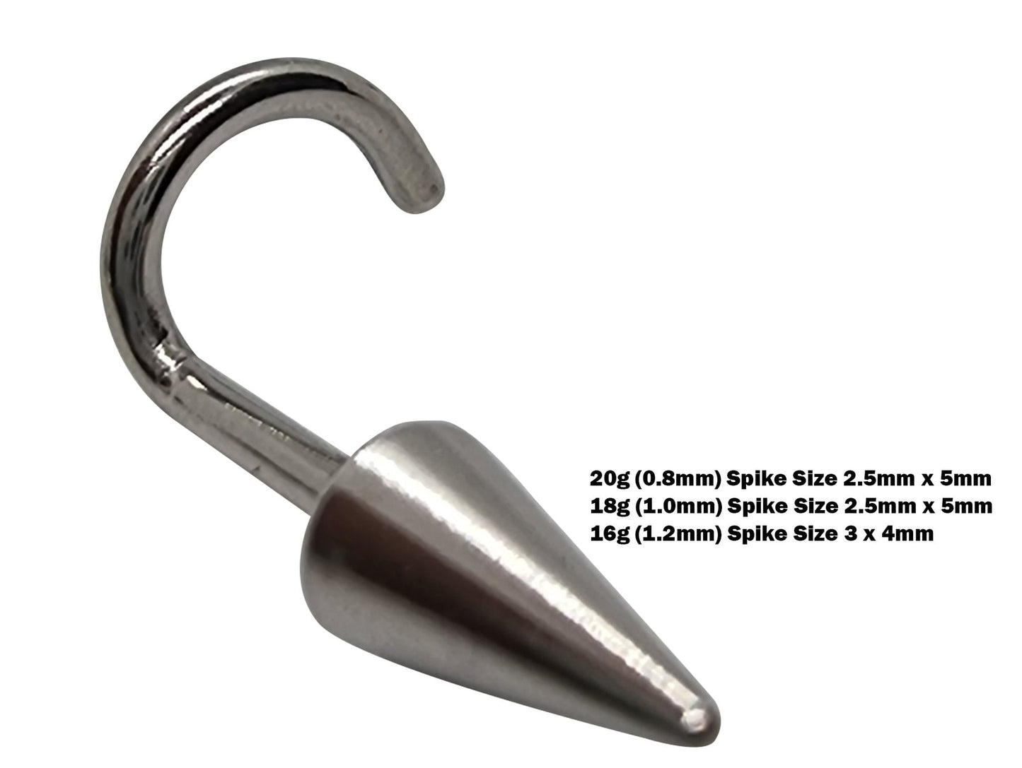 Titanium Nose Ring, Nose Studs - Customize 20g 18g 16g Nostril Screw Ring - Top part can be Cone, Spike, Gem or Multi Crystal - Nasal Studs