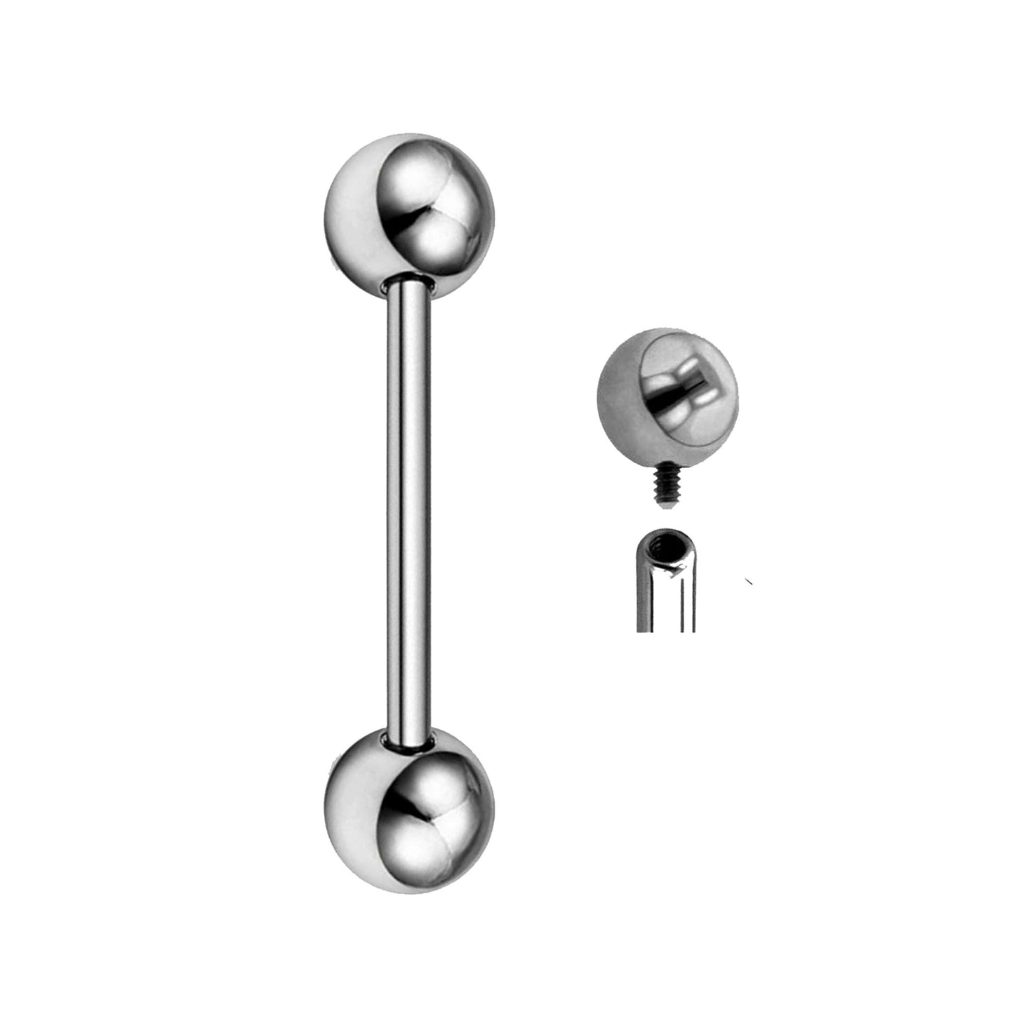 Titanium Barbell Piercing - Internally Threaded