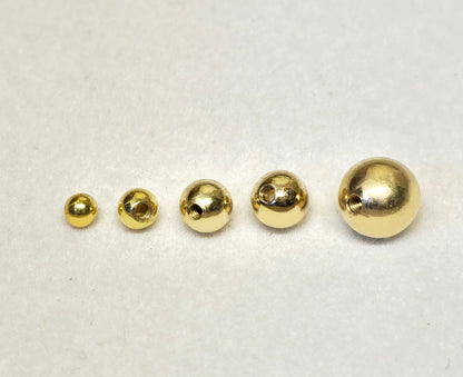 Gold Threaded Piercing Ball made from solid 14K Gold Replacement loose parts for Barbells, Labret studs, Bent Bar, Externally Threading