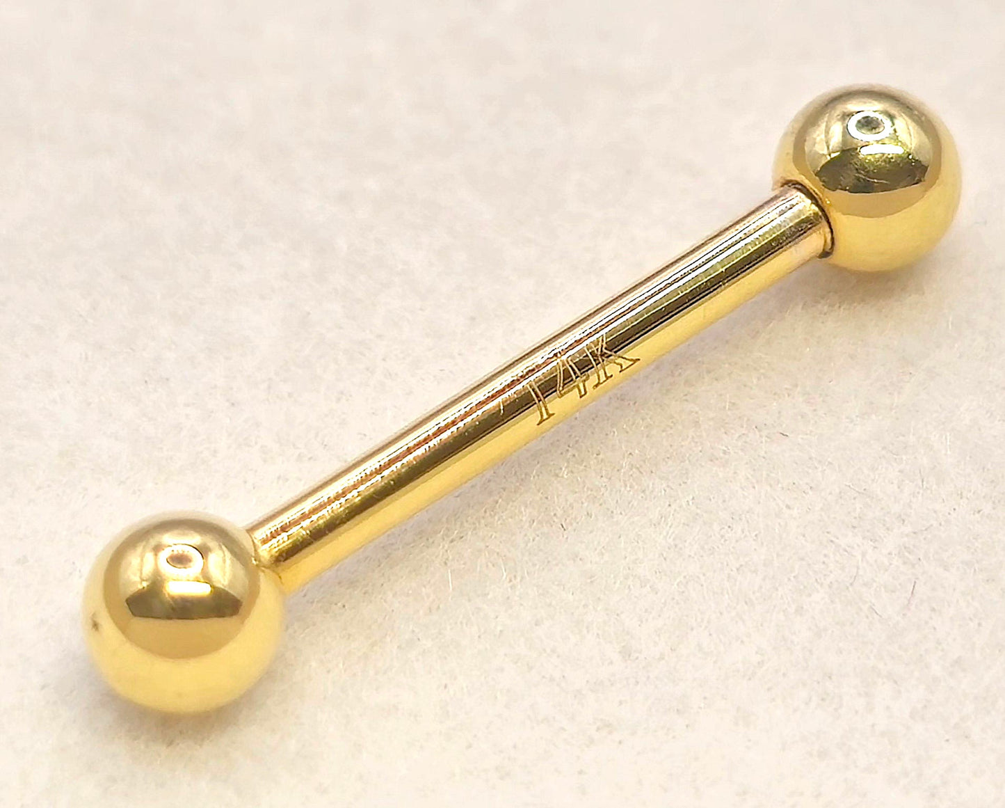 16G (1.2mm) | 14K Solid Gold Nipple Barbell Piercing Body Jewellery
