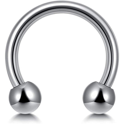 Circular Barbell Piercing, Horseshoe Septum Ring - 18G, 16G, 14G - Sizes 6mm to 16mm - Piercing for Nose, Eyebrow, Ears, Lip Ring, Nipple.