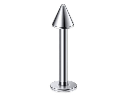 Spike  Cone Barbell or Labret Body Piercing available 18g 16g 14g Labret Stud for Lip and Chin or Barbell Stud for Nose and Nipple Bar