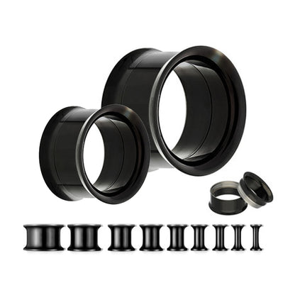 Steel Plugs, Double Flare Tunnels - Surgical Steel Plugs Earrings Threaded Piercing Tunnel for Ear Lobe Earring, Body Modification