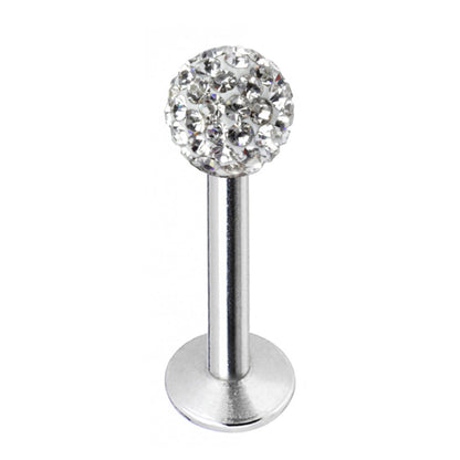 Titanium Labret Labret Stud, Labret Monroe with Multi Crystal Ball – Flatback Lip Piercing Jewelry – Labret Piercing for Lip, Chin.