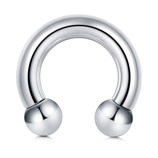 Big Gauge Circular Barbell CBB Horseshoe Ring Surgical Steel 316L