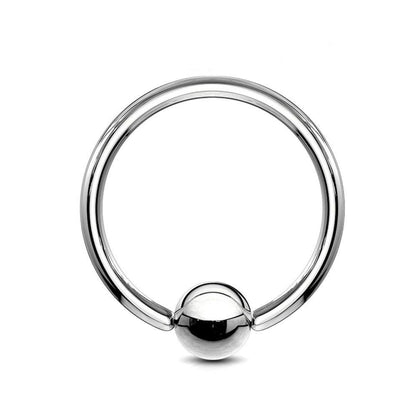 Captive Bead Ring, Captive Ball Earrings – Piercings for Ear, Septum Ring, Lip, Nipple Ring – Gauge 18g to 0g – Big Gauge with Spring Ball
