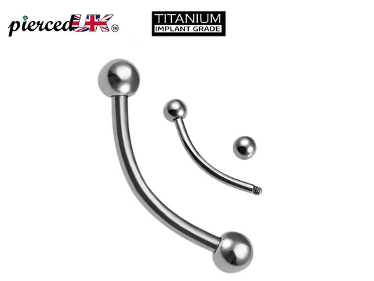 Titanium Curved Barbell Piercing