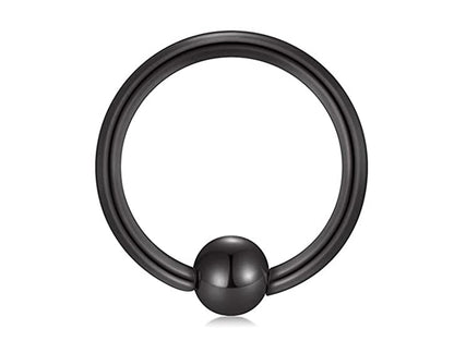 Captive Bead Ring, Ball Closure Ring – Available in many Colours – 18g, 16g, 14g Captive Piercings for Ear, Septum Ring, Lip, Nipple Ring.
