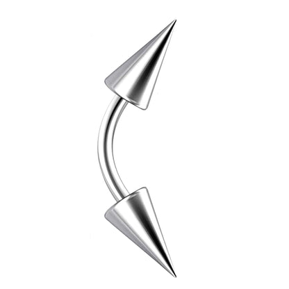 Curved Barbell Earrings - Customize Bent Barbell Piercing in 18g 16g 14g - Spike - Gem Ball - Multi Stone - Disco Ball - Plain Ball.