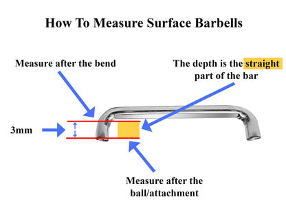 Flat Surface Piercing Jewelry, Titanium Staple Barbell - Internally Threaded Dermal Bar with Pyramid Top Gem Crystal