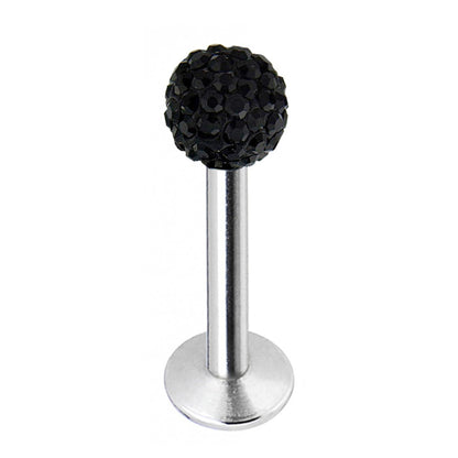 Labret Stud, Labret Piercing with Multi Crystal Ball – Flatback Lip Piercing Jewelry – Labret Piercing for Lip, Chin and More