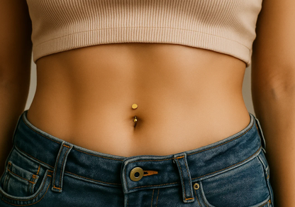 14K Gold Flat top Cylinder Internal Threaded Curved Barbell Piercing for Eyebrow, Belly, Daith, Vertical Lip Bar 16G 14G Body Jewellery