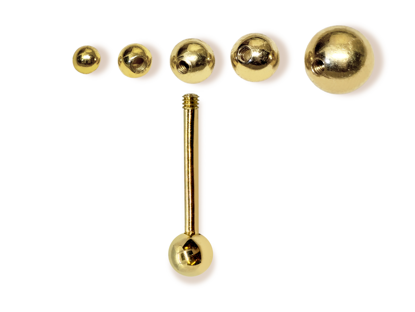 14K Gold Tongue Barbell Piercing Body Jewellery  | 14G (1.6mm)