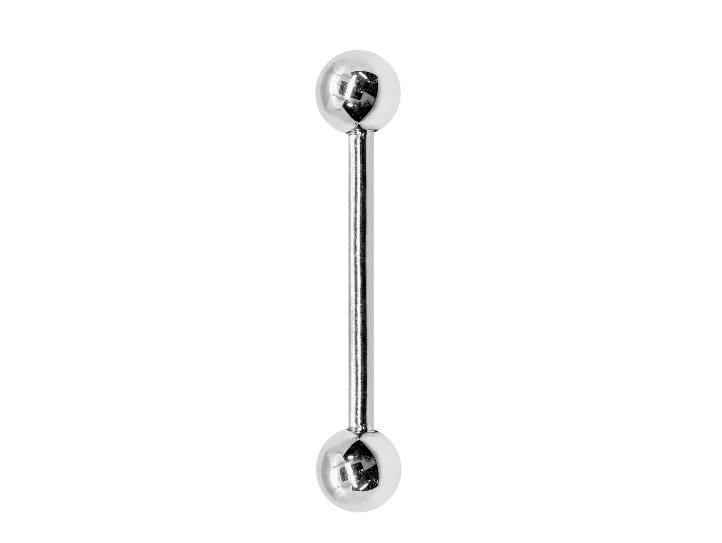 14K White Gold Tongue Barbell Piercing Body Jewellery  | 14G (1.6mm)
