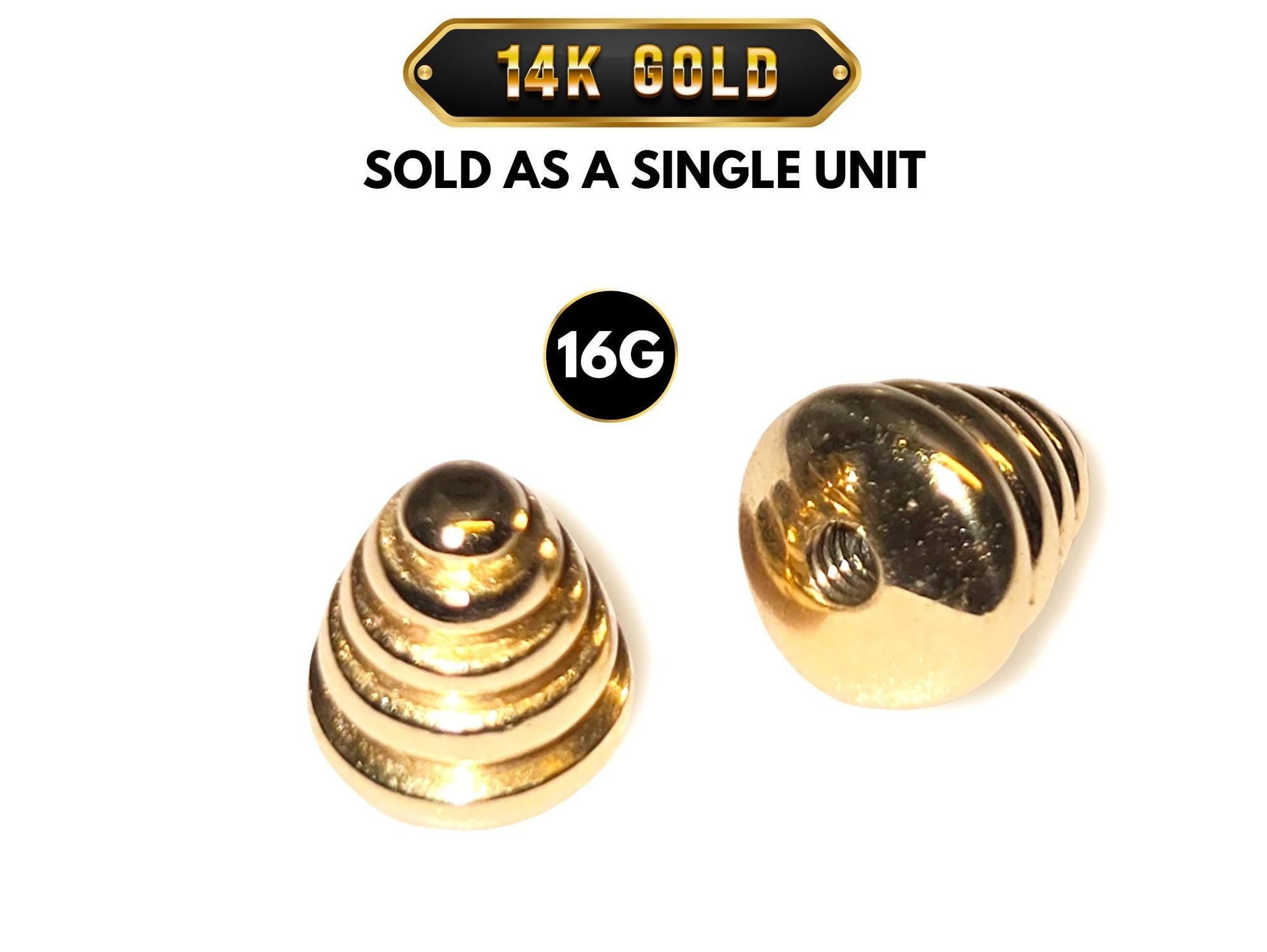 14K gold piercing parts