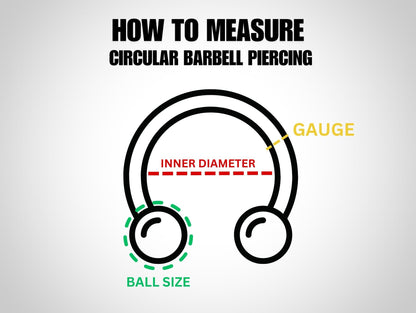 14K Gold Septum Jewelry Nose Piercing, Circular Barbell CBB Lip Ring Body Jewellery